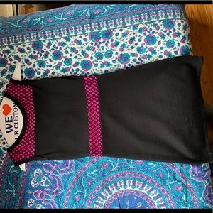 Black and pink body on dress